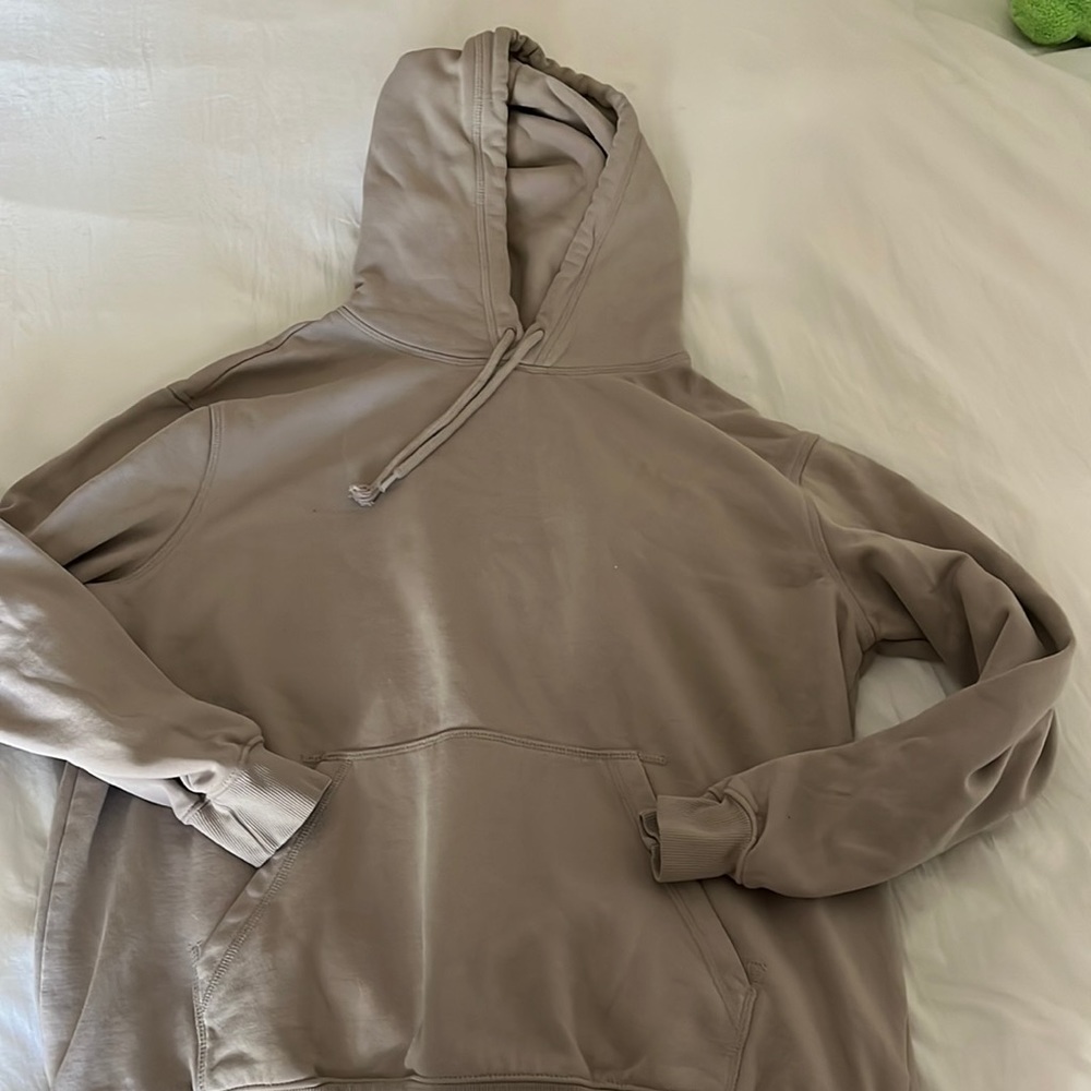 plain cement colored hoodie